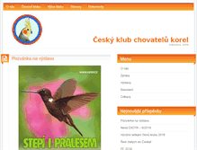 Tablet Screenshot of korela-klub.cz